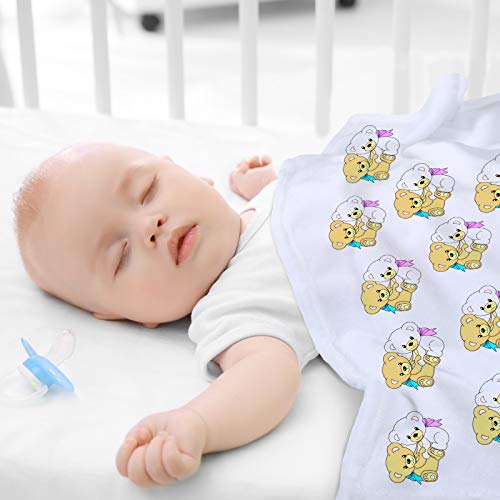 Blank Baby Receiving Blanket Fuzzy White Sublimation Blanket Soft Warm Receiving Baby Blanket Infant Newborn Blanket for Crib Stroller Travel DIY Backdrop, 30 x 40 Inch (2 Pieces) | The Storepaperoomates Retail Market - Fast Affordable Shopping