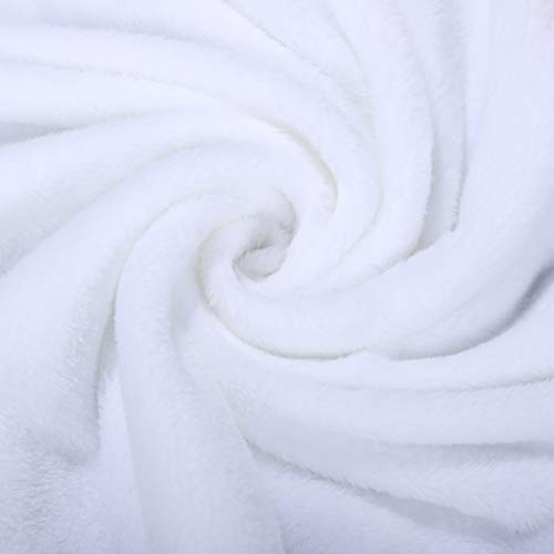Blank Baby Receiving Blanket Fuzzy White Sublimation Blanket Soft Warm Receiving Baby Blanket Infant Newborn Blanket for Crib Stroller Travel DIY Backdrop, 30 x 40 Inch (2 Pieces) | The Storepaperoomates Retail Market - Fast Affordable Shopping