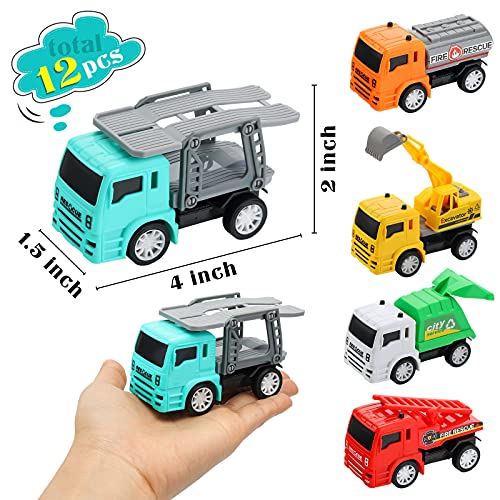 3 otters 12PCS Pull Back Cars, Construction Vehicle Toys for Easter Eggs Hunt, Easter Basket Stuffers Fillers, Easter Kids Party Favor, Easter Classroom Prize Supplies | The Storepaperoomates Retail Market - Fast Affordable Shopping