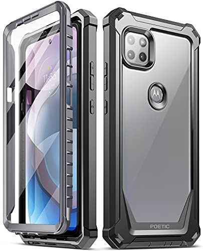 Poetic Guardian Series Case Designed for Motorola Moto One 5G Ace (2021), Full-Body Hybrid Shockproof Bumper Clear Protective Cover Case,Built-in-Screen Protector, Black/Clear | The Storepaperoomates Retail Market - Fast Affordable Shopping