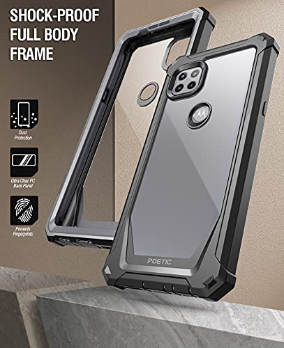 Poetic Guardian Series Case Designed for Motorola Moto One 5G Ace (2021), Full-Body Hybrid Shockproof Bumper Clear Protective Cover Case,Built-in-Screen Protector, Black/Clear | The Storepaperoomates Retail Market - Fast Affordable Shopping