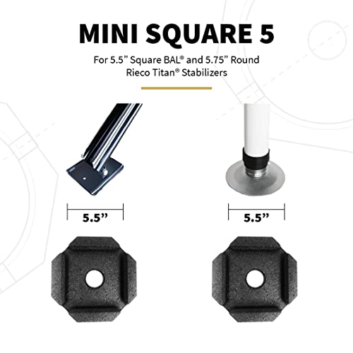 SnapPad Mini Permanently Attached RV Jack Pad for 5.5 inch Square BAL Stabilizer Feet on Travel Trailers (Square 5 4-Pack) | The Storepaperoomates Retail Market - Fast Affordable Shopping
