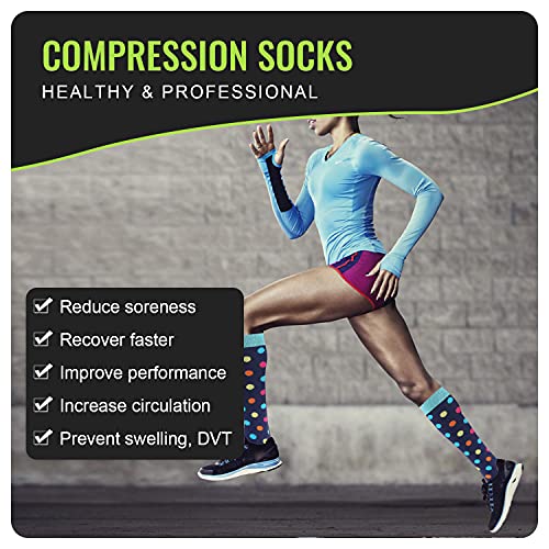 HLTPRO Compression Socks for Women & Men – 6 Pairs 20-30 mmHg Compression Stockings for Medical, Nurse, Running | The Storepaperoomates Retail Market - Fast Affordable Shopping