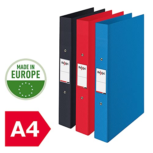 Rexel Choices Ring Binder Pack 3 , A4, 25mm (Black, red, Blue) | The Storepaperoomates Retail Market - Fast Affordable Shopping