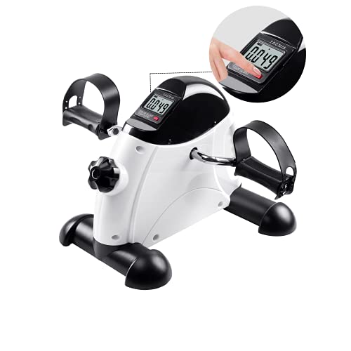 Pedal Exerciser Stationary Under Desk Bike Peddler Mini Exercise with LCD Display, Legs and Arms Portable Foot Cycle Pedal for Office Home Women Men Seniors | The Storepaperoomates Retail Market - Fast Affordable Shopping
