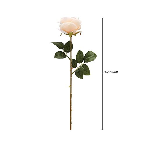 Folora 6 PCs Lifelike Artificial Rose Flowers with Stem, Flower Arrangement DIY Decoration Bouquet for Wedding Home Garden Centerpieces Party Decoration, 15.7 Inches | The Storepaperoomates Retail Market - Fast Affordable Shopping