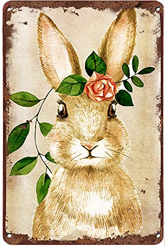Creative Tin Sign My God Will Supply Every Need Floral Rabbit Funny Novelty Metal Retro Wall Decor for Home Garden Bars Restaurants Cafes Office Store Pubs Club Gift 12 X 8 INCH Plaque | The Storepaperoomates Retail Market - Fast Affordable Shopping