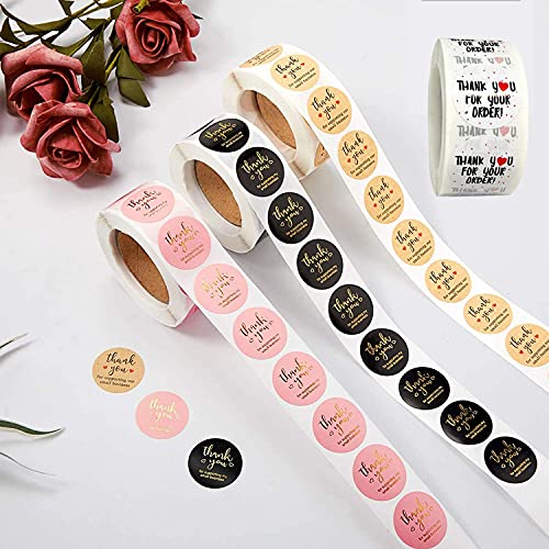 4 Rolls 2000 Pieces Thank You Stickers Labels for Small Business, Perfect for Business and Boutique Packages, Envelope Seals Thanksgiving Gifts Wedding Party Giveaways | The Storepaperoomates Retail Market - Fast Affordable Shopping