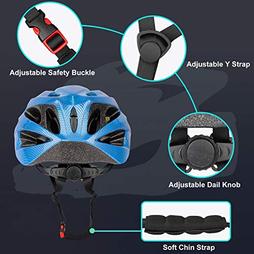 Adult Bike Helmet for Men Women, Cycling Bicycle Helmets 57-62CM with Visor, Adjustable Lightweight Mens Womens Ladies Youth Helmets for BMX Skateboard MTB Mountain Road Bike | The Storepaperoomates Retail Market - Fast Affordable Shopping