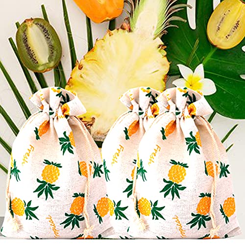 RIGHTA TECH Pineapple Gift Treat Bags Drawstring Gift Bag Pineapple Favor Bag for Wedding Bridal Shower Birthday Party Hawaiian Luau,Summer Beach Tropical Party Decorations | The Storepaperoomates Retail Market - Fast Affordable Shopping