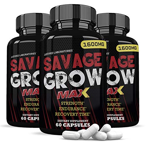 (3 Pack) Savage Grow Max 1600MG All Natural Advanced Men’s Heath Formula180 Capsules | The Storepaperoomates Retail Market - Fast Affordable Shopping