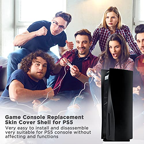 Hardshell Console Cover Shell for PS5 – Premium ABS Shockproof Playstation 5 Disc Edition Protective Anti-Scratch, Dustproof Faceplate Replacement Case – Quality Gaming Console Accessories – Black | The Storepaperoomates Retail Market - Fast Affordable Shopping