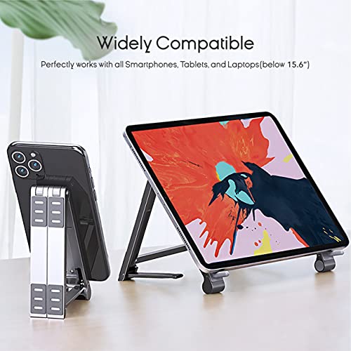 Whardeeg Magic X1, Mini 3-in-1 Multi-Function Laptop Stand, Pocket Size Adjustable Stand, fit Your Phone, Tablet, and Laptop(16” and Below), Multi Angles Aluminum Ergonomic Device Riser | The Storepaperoomates Retail Market - Fast Affordable Shopping