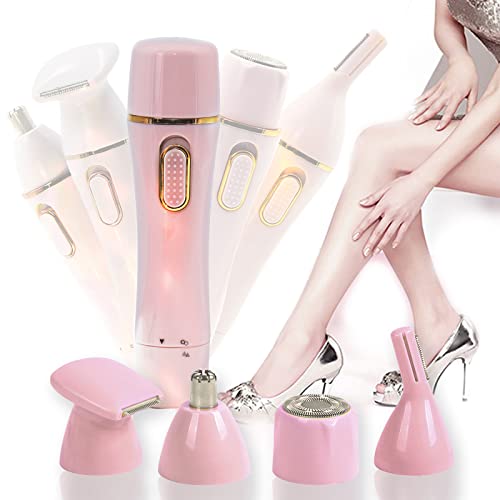 Electric Razors for Women – Ladies Hair Trimmer for Nose Hair,Face,Underarms,Eyebrow and Bikini Line – Portable 4-in-1 Electric Body Epilator with Waterproof Design