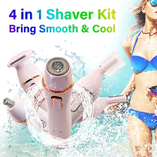 Electric Razors for Women – Ladies Hair Trimmer for Nose Hair,Face,Underarms,Eyebrow and Bikini Line – Portable 4-in-1 Electric Body Epilator with Waterproof Design | The Storepaperoomates Retail Market - Fast Affordable Shopping