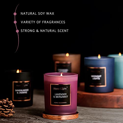 Scented Soy Candles, 35 Hours Burn Time, Natural Soy Wax, Home Fragrance Decor Gift for Women & Men, Lavender & Bergamot | The Storepaperoomates Retail Market - Fast Affordable Shopping