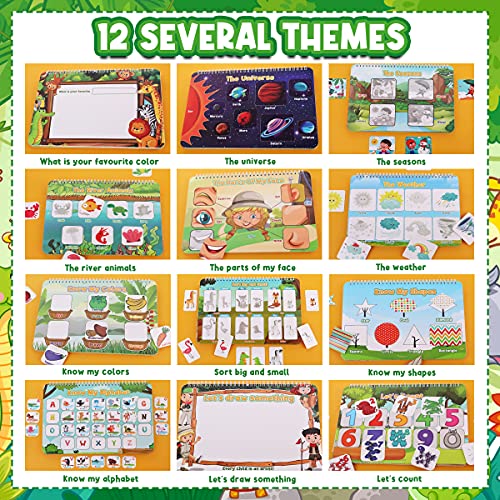 Innofans Preschool Learning Activities – 12 Themes Autism Preschool Learning Activities Learning Resources Special Education Kindergarten Classroom Must Haves Busy Book for Toddlers 3 4 5 6 Years Old | The Storepaperoomates Retail Market - Fast Affordable Shopping
