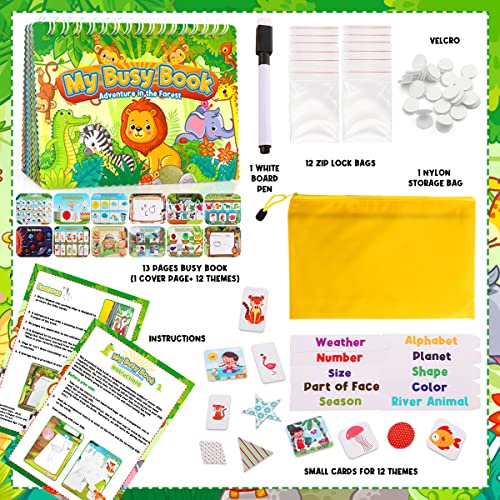 Innofans Preschool Learning Activities – 12 Themes Autism Preschool Learning Activities Learning Resources Special Education Kindergarten Classroom Must Haves Busy Book for Toddlers 3 4 5 6 Years Old | The Storepaperoomates Retail Market - Fast Affordable Shopping