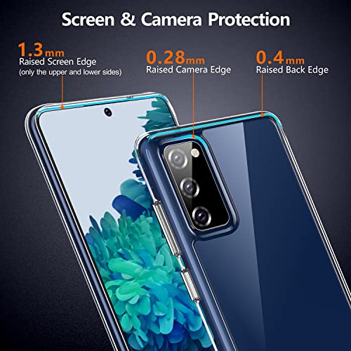Rayboen for Samsung Galaxy S20 FE Case, Crystal Clear Designed Non-Slip Shockproof Protective Cover, Hard Plastic Back & Soft TPU Frame Thin Phone Case for Samsung Galaxy S20 FE 5G, 6.5 inch | The Storepaperoomates Retail Market - Fast Affordable Shopping