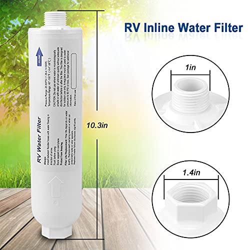 RV Water Filter Cartridge 40045 RV Inline Marine Water Filter Compatible with 40013 40042 40043 40044 and 40045 KDF Water Filter for RVs Marines Boats Campers （2 Pack） | The Storepaperoomates Retail Market - Fast Affordable Shopping