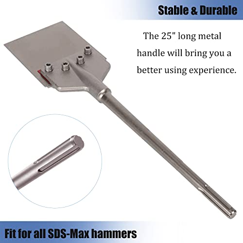 MYOYAY SDS Max Floor Scraper 6 Inch Wide Heavy Duty Blade Scraper Tile Removal Chisel Bit with Long Handle | The Storepaperoomates Retail Market - Fast Affordable Shopping