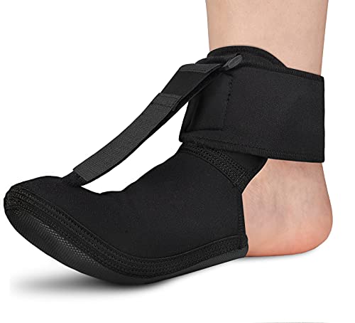 OneBrace Plantar Fasciitis Night Splint Sock – Soft Stretching Boot Splint for Aching Feet & Heel Relief，Achilles Tendonitis Foot Support Brace for Right or Left Foot（Medium）