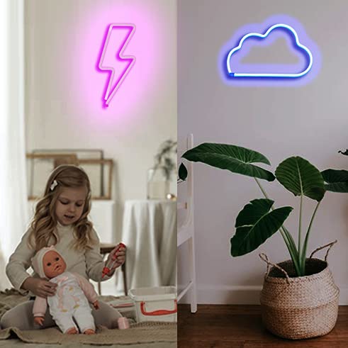 Neon Lights for Wall Decor LED Neon Night Lights, Neon Signs for Home Decor Lights Indoor, LED Decorative Lights Neon Wall Lights for Home, Bedroom, Bar, Wedding, Birthday, Party, College Dorm 3PK | The Storepaperoomates Retail Market - Fast Affordable Shopping