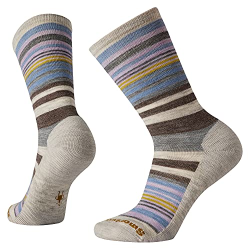 Smartwool SW0SW599H97M Women’s Everyday Jovian Stripe Crew Socks Ash-Purple Eclipse M | The Storepaperoomates Retail Market - Fast Affordable Shopping