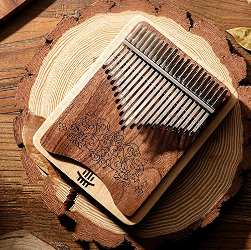 Kalimba Thumb Piano 21 Keys, Black Walnut Finger Piano Builts-in Waterproof Protective Box, Easy to Learn Portable Musical Instrument, Gift for Kids Adult Beginners | The Storepaperoomates Retail Market - Fast Affordable Shopping