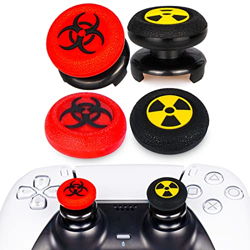 Playrealm FPS Thumbstick Extender x 2 & Printing Rubber Silicone Grip Cover x 4 for PS5 Dualsenese & PS4 Controller (Radiation Black & BioH Red) | The Storepaperoomates Retail Market - Fast Affordable Shopping