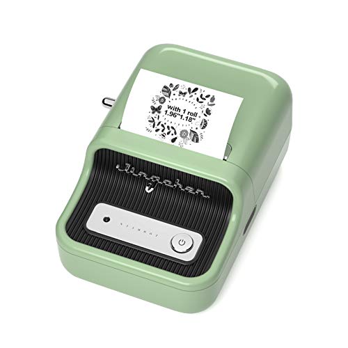 NIIMBOT Label Maker Machine with 1 Roll Free Tape B21 Vintage 2 inches Width Business Thermal Label Printer Price Gun Shipping Label Tag Writer for Home Office Organization Commercial Use (Green)