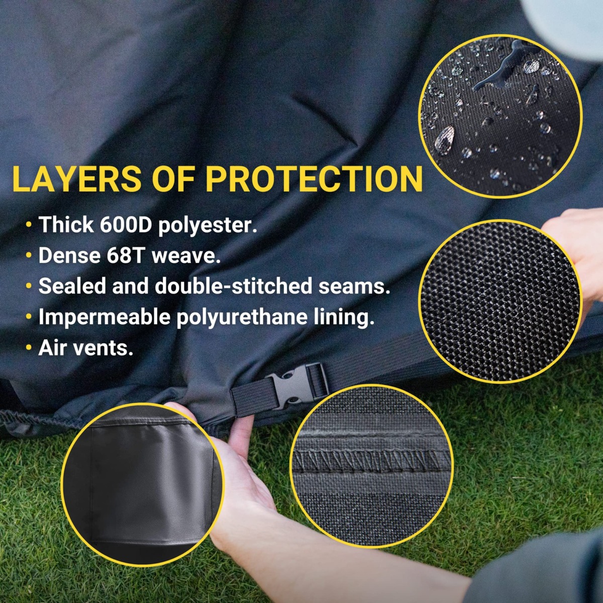 Family Accessories Riding Lawn Mower Cover, Tractor Cover Waterproof Heavy Duty, 600D Marine Grade Fabric, Universal Fit Lawnmower Cover, Outdoor UV and Heavy Rain Protection | The Storepaperoomates Retail Market - Fast Affordable Shopping