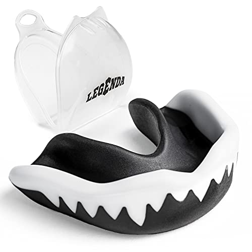 Legenda Mouth Guard Sports w/Case, Professional Mouthguard for Boxing, Muay Thai, MMA, Wrestling, Lacrosse and High Contact Sports, Fits Adults, Youth, and Kids 11+