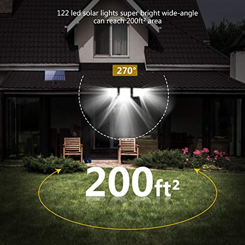 Solar Lights Outdoor Indoor – LED Solar Motion Sensor Lights 3 Adjustable Heads 270° Wide Angle: Security Flood Light IP65 Waterproof Solar Powered Wall Lights with Remote Control & 16.5 ft Cables | The Storepaperoomates Retail Market - Fast Affordable Shopping