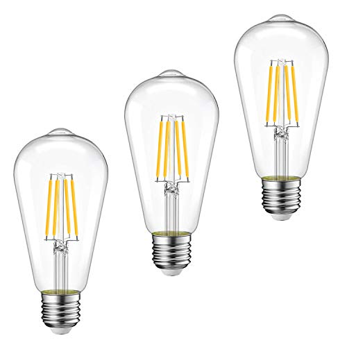 liveMAX Dimmable Vintage Edison LED Bulb,Antique 40W Vintage Edison Bulb,E26 Light Bulb Led Bulb 400 Lumens Warm White 2700K,Pack of 3 | The Storepaperoomates Retail Market - Fast Affordable Shopping