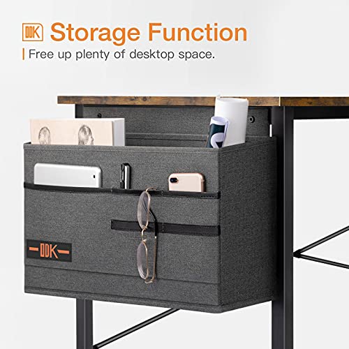 ODK 63 inch Super Large Computer Writing Desk Gaming Sturdy Home Office Desk, Work Desk with A Storage Bag and Headphone Hook, Vintage | The Storepaperoomates Retail Market - Fast Affordable Shopping