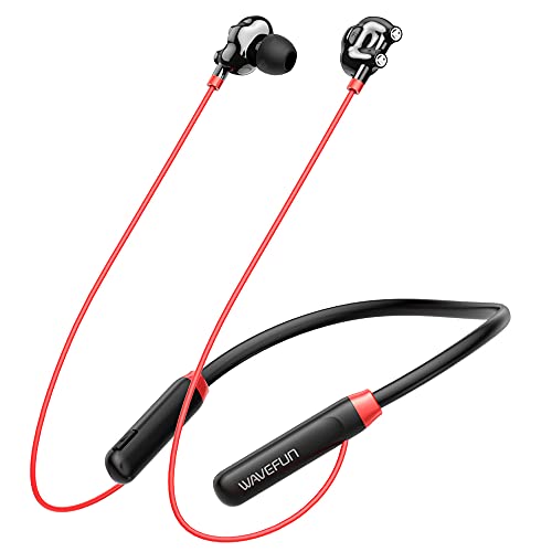 WAVEFUN Bluetooth Headphones Neckband, Flex U Wireless Earbuds with Neckband Dual Dynamic Drivers Earphones Work from Earbuds with Microphone,Sweatproof,Powerful Bass Headset | The Storepaperoomates Retail Market - Fast Affordable Shopping