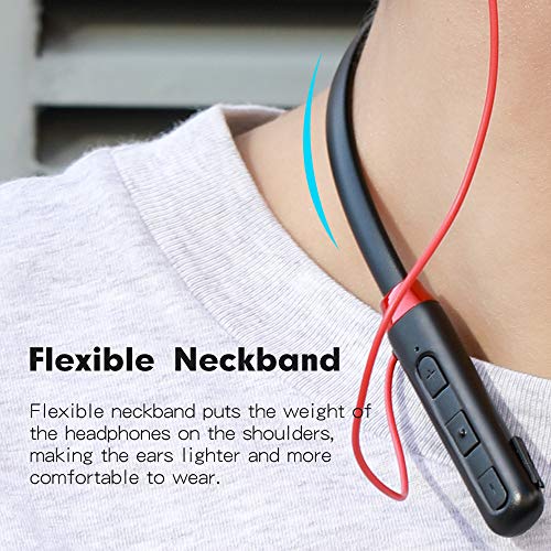WAVEFUN Bluetooth Headphones Neckband, Flex U Wireless Earbuds with Neckband Dual Dynamic Drivers Earphones Work from Earbuds with Microphone,Sweatproof,Powerful Bass Headset | The Storepaperoomates Retail Market - Fast Affordable Shopping