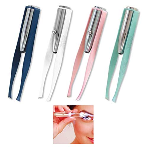 Generic 1 Light Up Tweezer Stainless Steel Make Up LED Eyebrow Hair Removal Lighted, Pink | The Storepaperoomates Retail Market - Fast Affordable Shopping