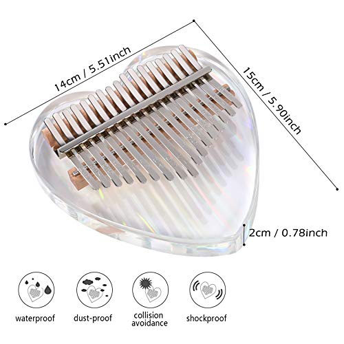Kalimba Thumb Piano 17 Keys Musical Instruments, Mbira Finger Piano Gifts with Tune Hammer and Study Instruction for Kids and Adults Beginners | The Storepaperoomates Retail Market - Fast Affordable Shopping