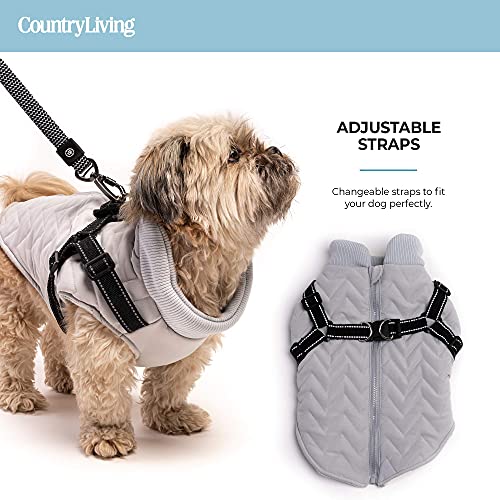 Country Living by Silver Paw Quilted Dog Jacket with Harness (Built-in), Winter Coats for Dogs, XL | The Storepaperoomates Retail Market - Fast Affordable Shopping