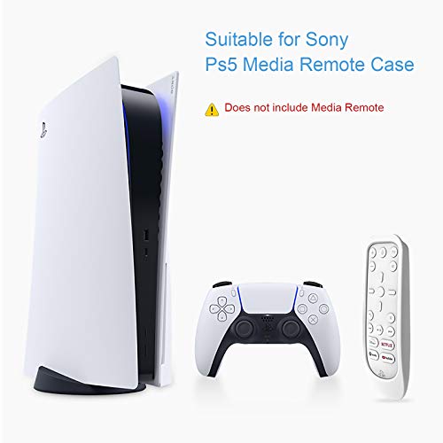 AKNES Silicone Cover for Playstation 5 Media Remote, Protective Skin Sleeve Case for PS5 Remote Control, with Hand Strap, Shockproof, Anti-Slip, Skin-Friendly,Bumper Back Cover – White | The Storepaperoomates Retail Market - Fast Affordable Shopping