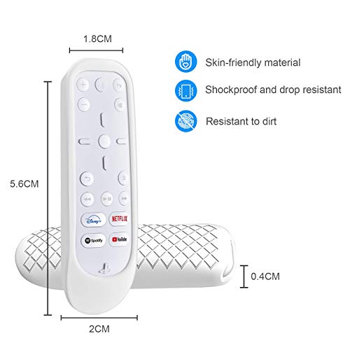 AKNES Silicone Cover for Playstation 5 Media Remote, Protective Skin Sleeve Case for PS5 Remote Control, with Hand Strap, Shockproof, Anti-Slip, Skin-Friendly,Bumper Back Cover – White | The Storepaperoomates Retail Market - Fast Affordable Shopping