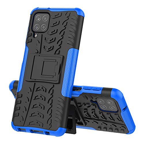Galaxy A12 Case,Samsung A12 Case,with HD Screen Protector,SKTGSLAMY [Shockproof] Tough Rugged Dual Layer Protective Case Hybrid Kickstand Cover for Samsung Galaxy A12 (Blue) | The Storepaperoomates Retail Market - Fast Affordable Shopping