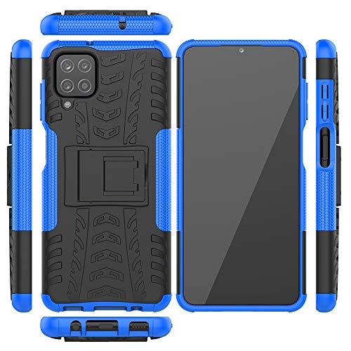 Galaxy A12 Case,Samsung A12 Case,with HD Screen Protector,SKTGSLAMY [Shockproof] Tough Rugged Dual Layer Protective Case Hybrid Kickstand Cover for Samsung Galaxy A12 (Blue) | The Storepaperoomates Retail Market - Fast Affordable Shopping