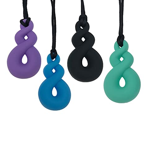 Sensory Chew Necklace for Kids,Boys and Girls,4 Pack Chewing Necklace for Boys,Chew Necklaces for Sensory Kids,Chewelry for Boys Food Grade Silicone | The Storepaperoomates Retail Market - Fast Affordable Shopping
