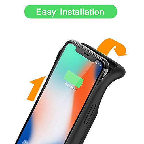 JBUBN 1rtable Rechargeable Battery Pack Charging Case for iPhone X1tery Smart Charger Case Backup Power Bank (Black) | The Storepaperoomates Retail Market - Fast Affordable Shopping