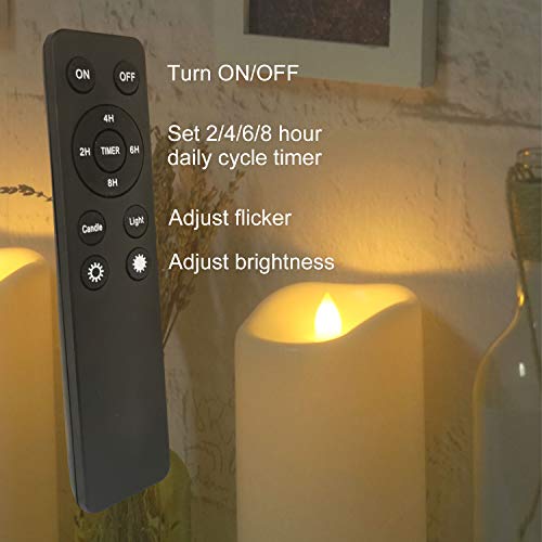 2 Pack 4’’ x 8’’ Outdoor Led Flameless Candles Battery Operated Flickering Pillar Candles with Timer/Remote,Large Decorative Electric Lights for Living Room,Garden,Patio,Home,Birthday,Wedding,Ivory | The Storepaperoomates Retail Market - Fast Affordable Shopping