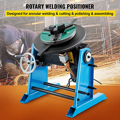 VEVOR Rotary Welding Positioner 30KG Welder Turntable Table 0-90º Positioning Turntable 1-15 RPM Welder Positioning Machine w/ 310mm 3-Jaw Lathe Chuck 110V for Cutting, Grinding, Assembly and Testing | The Storepaperoomates Retail Market - Fast Affordable Shopping