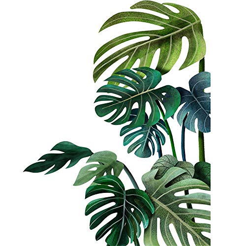 Green Tropical Leaves Wall Stickers Nature Palm Tree Leaf Plants Wall Decal Art Murals for Nursery Kids Baby Bedroom Living Room Classroom Offices Bathroom Home Decoration（Right） | The Storepaperoomates Retail Market - Fast Affordable Shopping